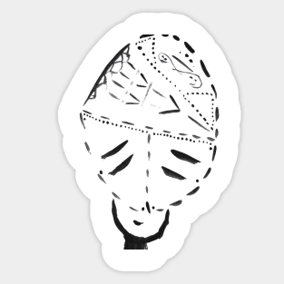 Head of a kid full of dreams Sticker